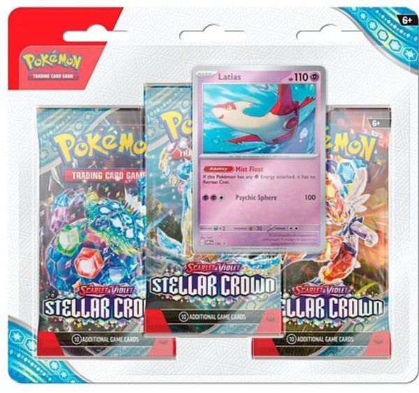 Pokémon Scarlet and Violet Stellar Crown 3 Pack Blister Latias